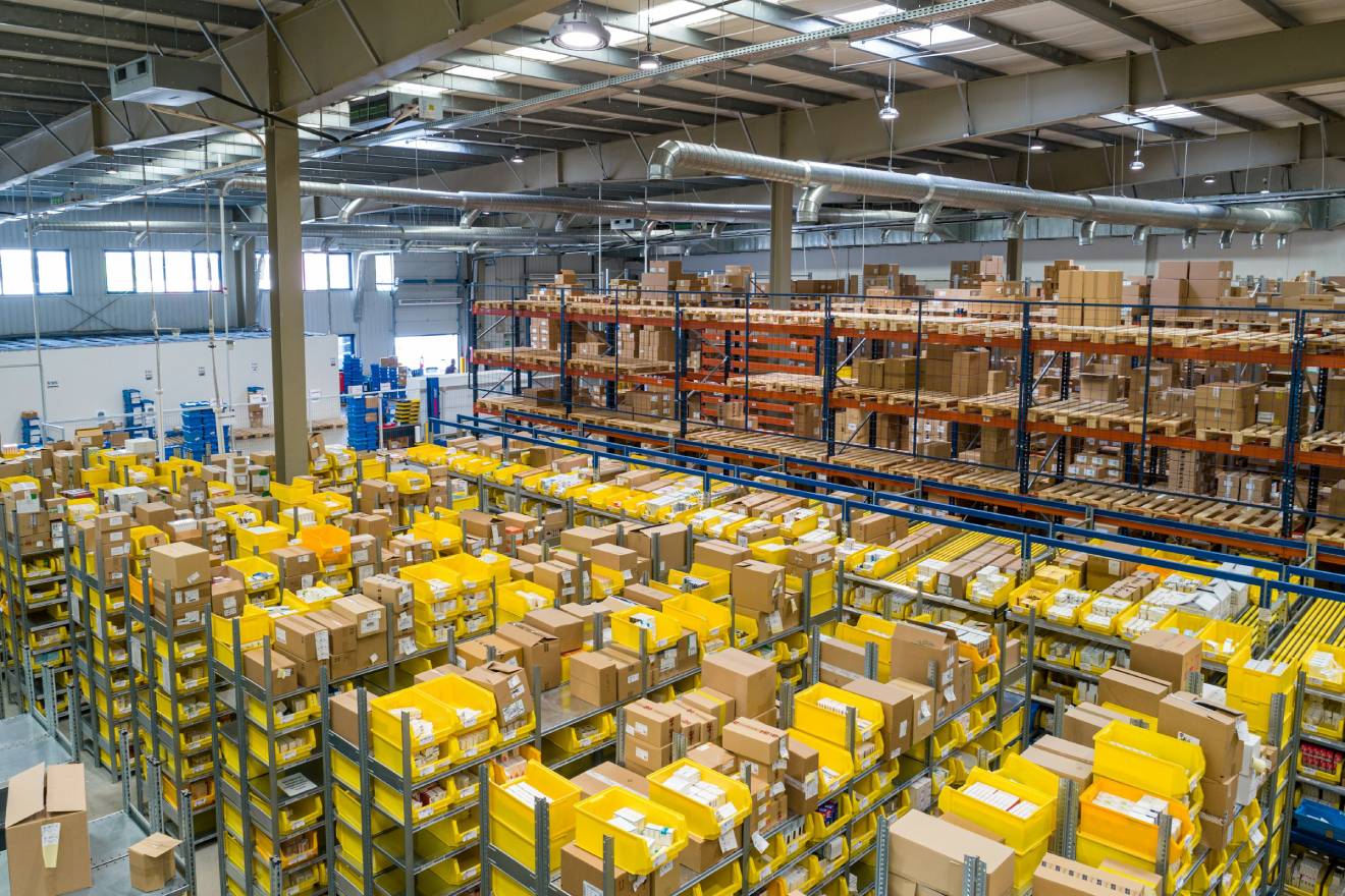 a picture representing the Warehousing and Packaging